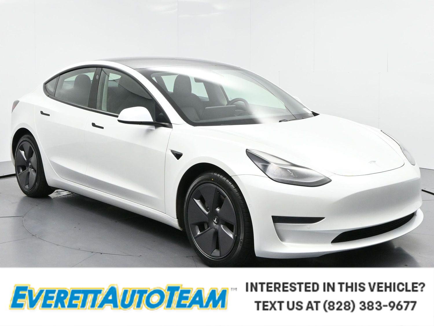 Used 2021 Pearl White Multi-Coat Tesla Standard Range Plus image 1