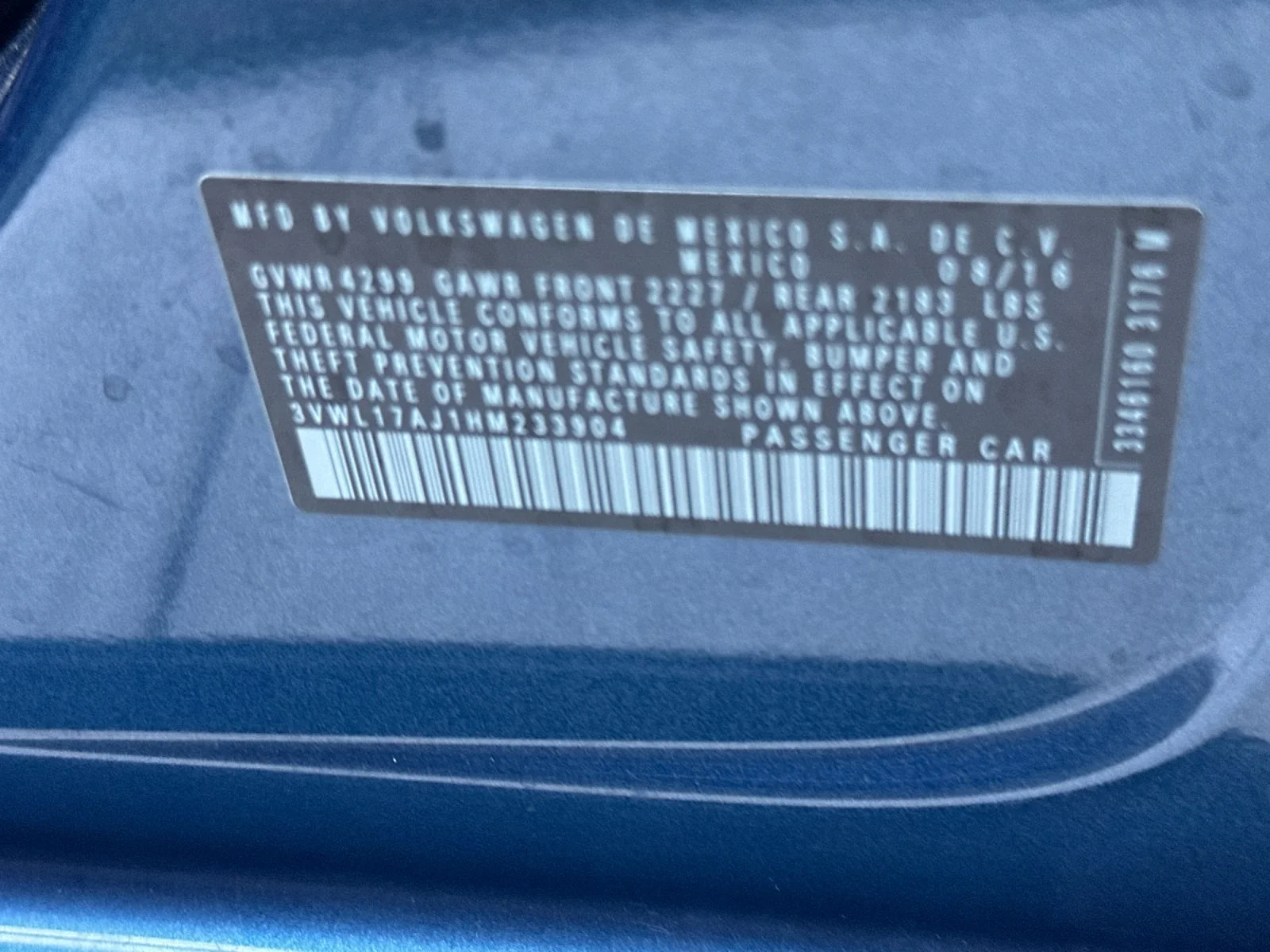Used 2017 Blue Volkswagen 1.8T SEL image 27