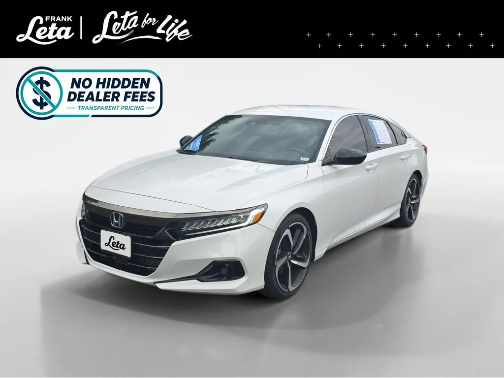Certified Used 2022 Platinum White Pearl Honda 1.5T SPORT image 1