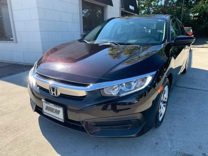 Used 2016 Black Honda LX Sedan 4D image 1