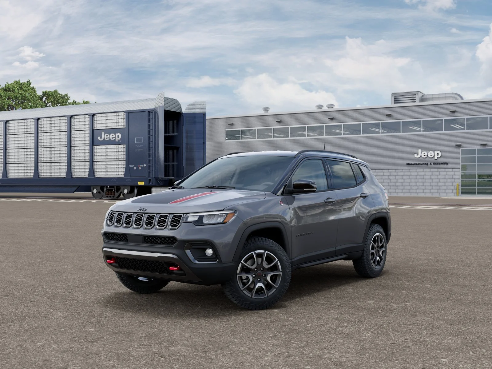 New 2027 Sting-Gray Clear-Coat Paint Jeep Trailhawk image 1