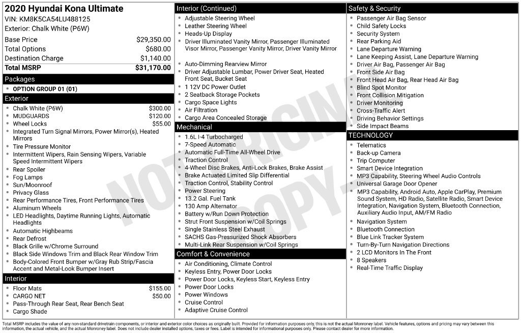 Used 2020 White Hyundai Ultimate image 26