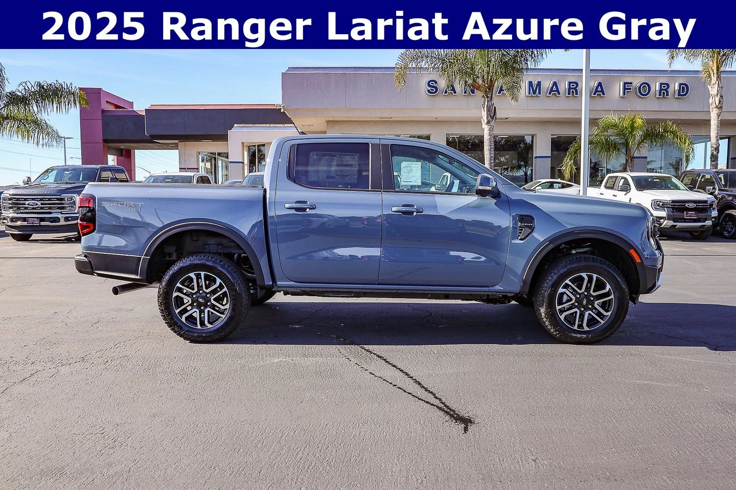 New 2025 Azure Gray Metallic Tri-coat Ford LARIAT® image 3
