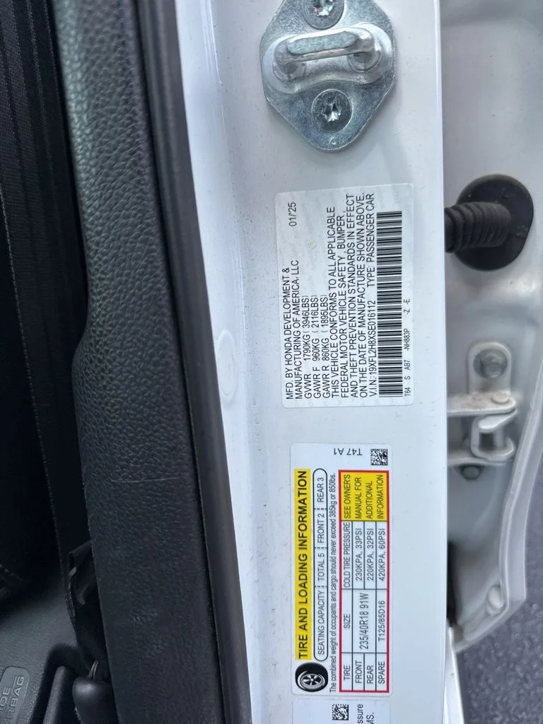 Certified Used 2025 Platinum White Pearl Honda Sport image 23