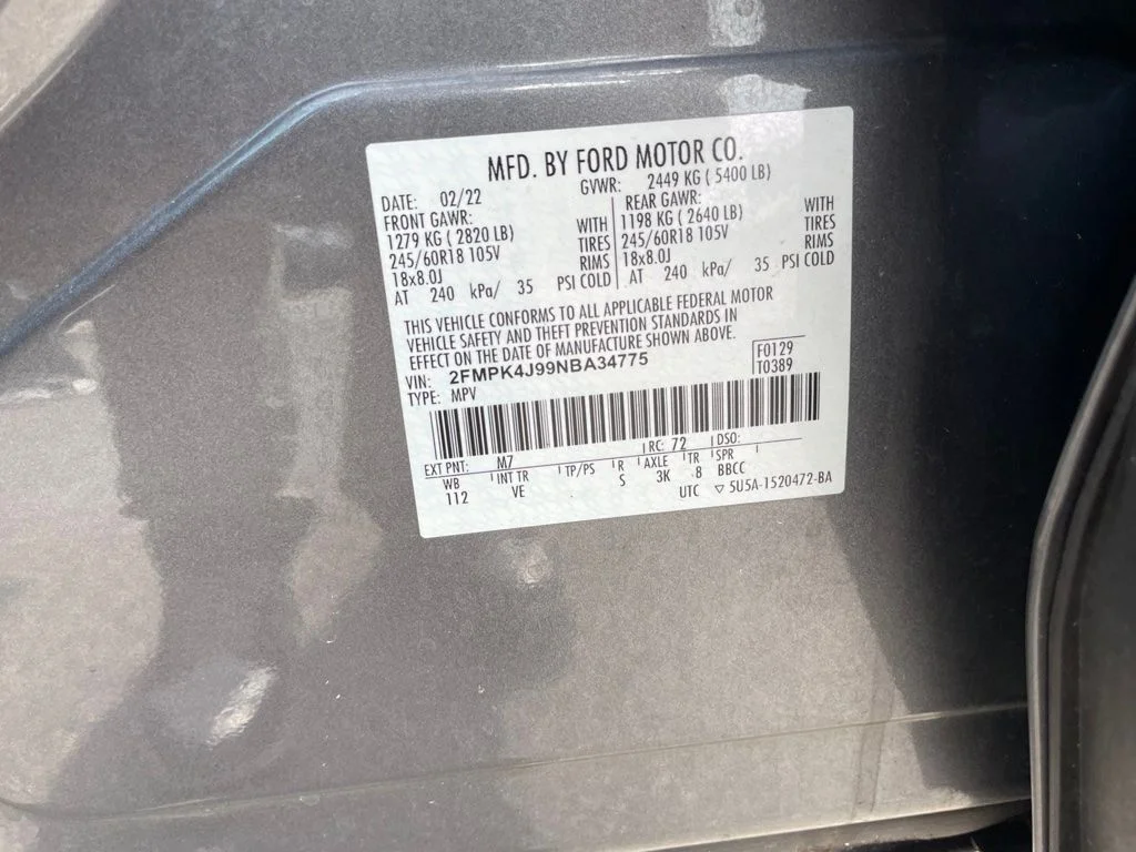Used 2022 Gray Metallic Ford SEL image 14