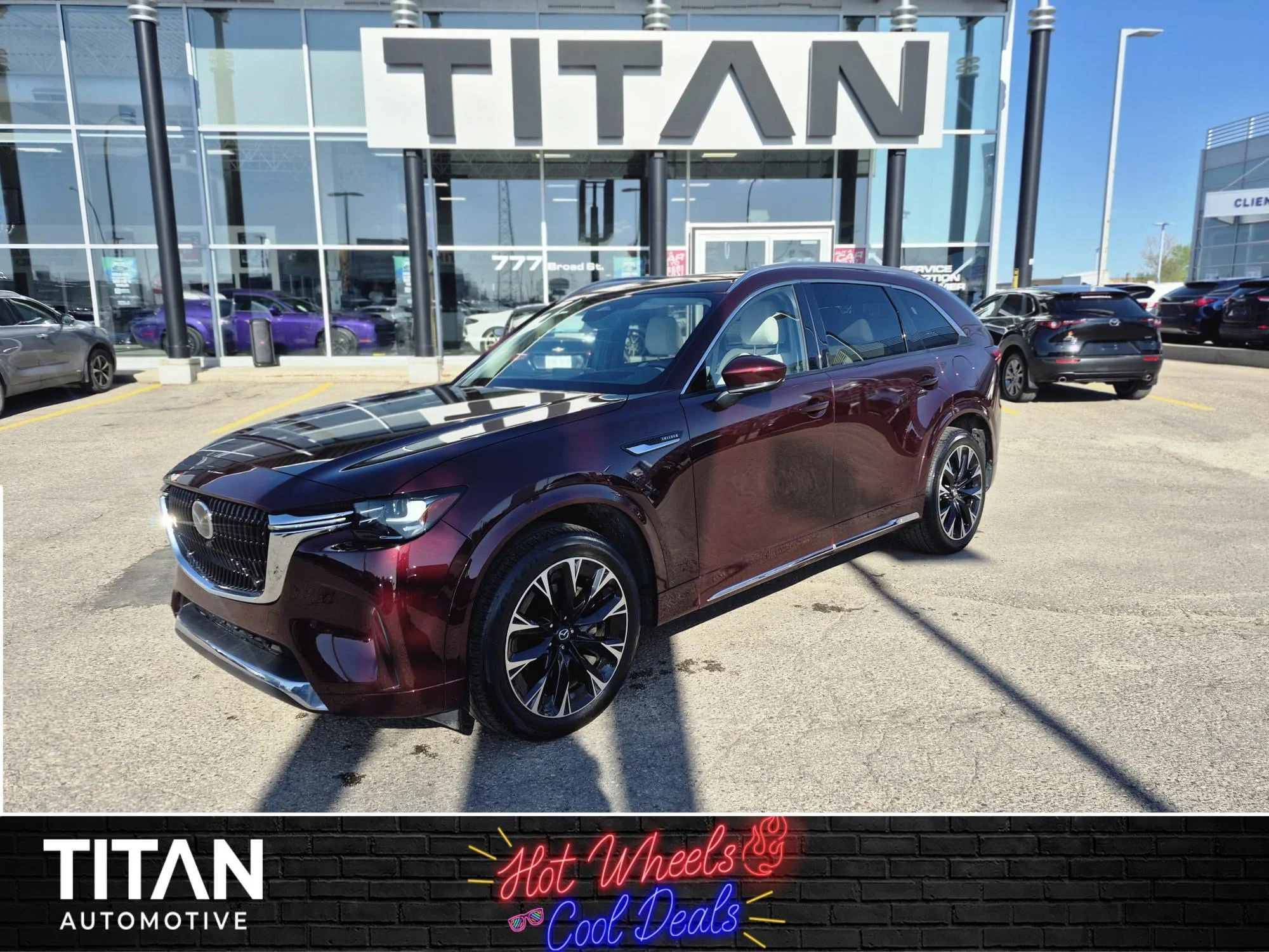 Certified Used 2024 Artisan Red Metallic Mazda Signature AWD*7 Pass | Adaptive Cruise | Nav | 360 Cam | Cooled Leather | Pano Roof | Htd Wheel image 1