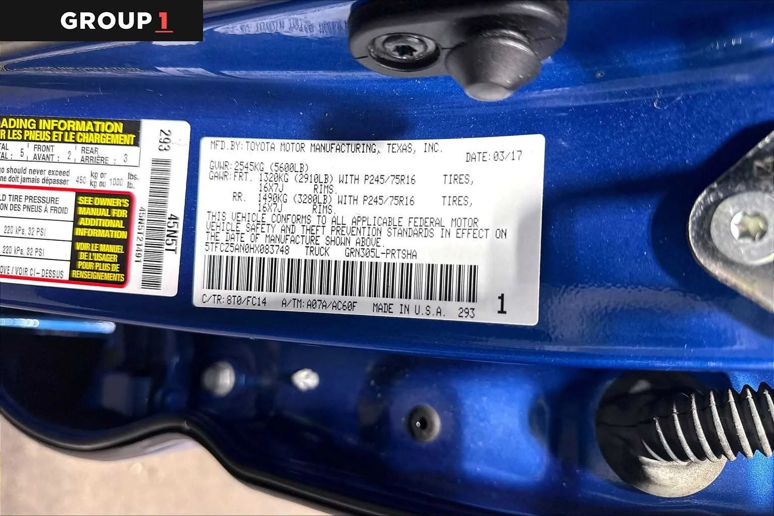 Certified Used 2017 Blazing Blue Pearl Toyota SR5 image 36
