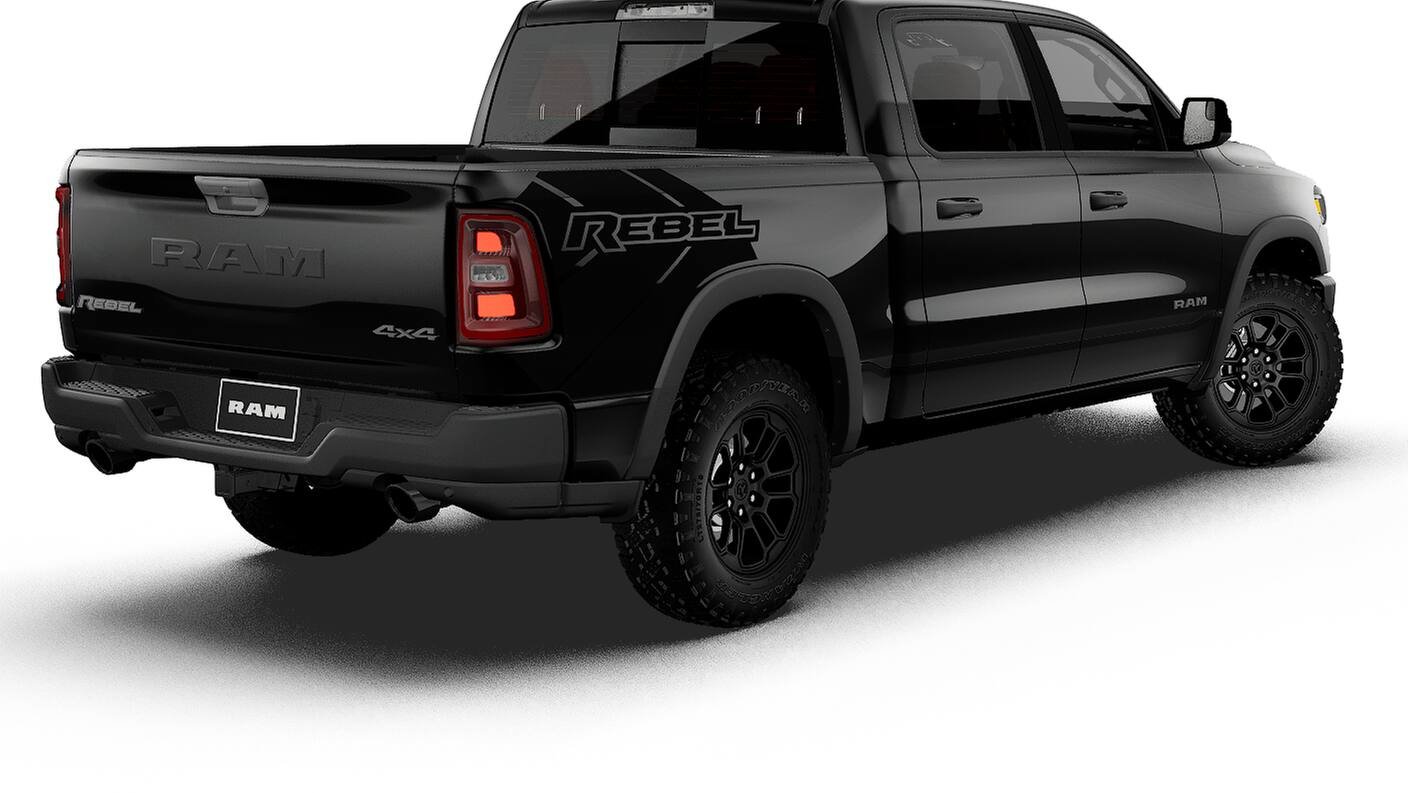 New 2027 Diamond Black Crystal Pearl-Coat Exterior Paint RAM REBEL image 14