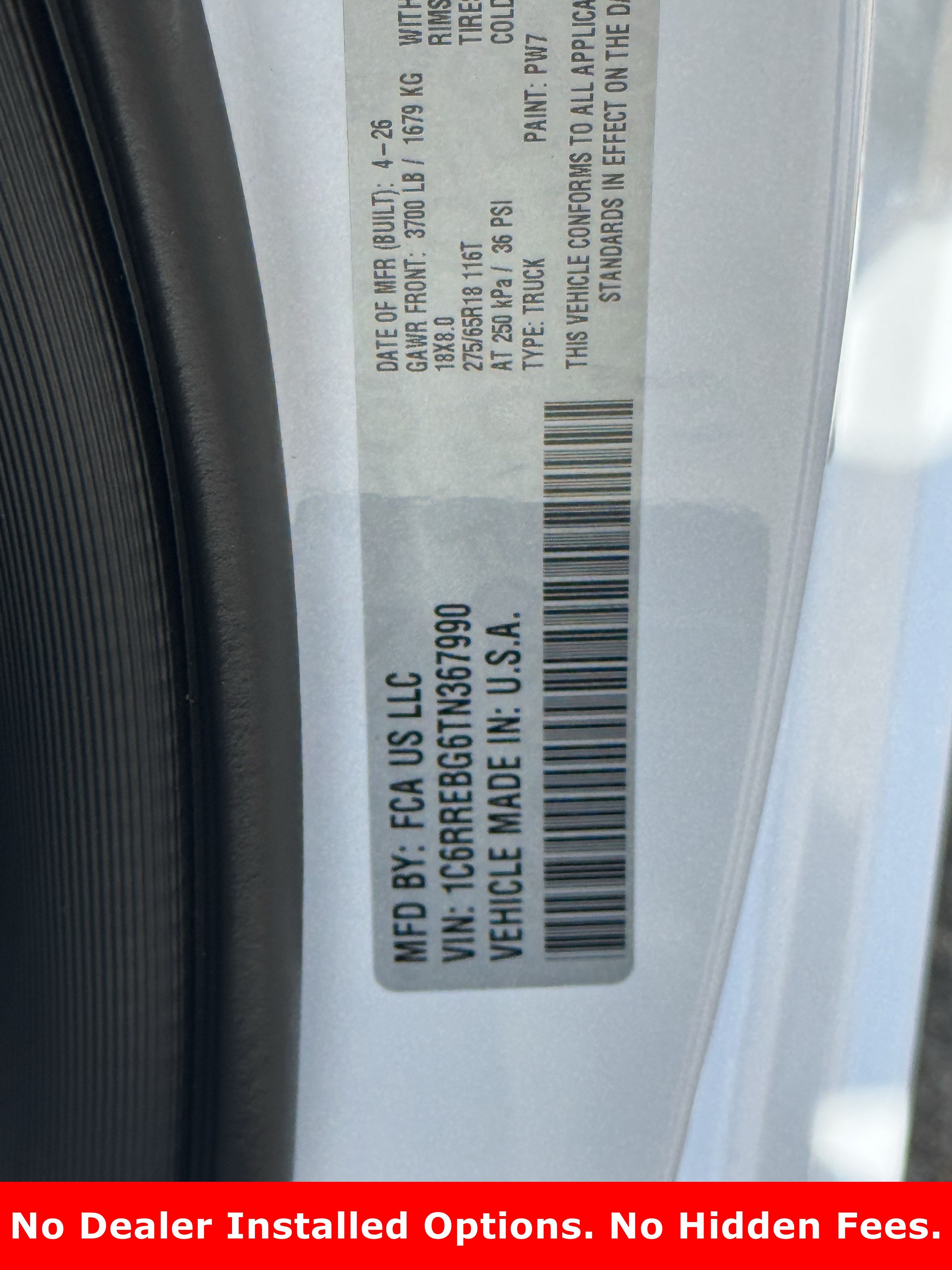 New 2026 Bright White Clear-Coat Exterior Paint RAM Lone Star image 23