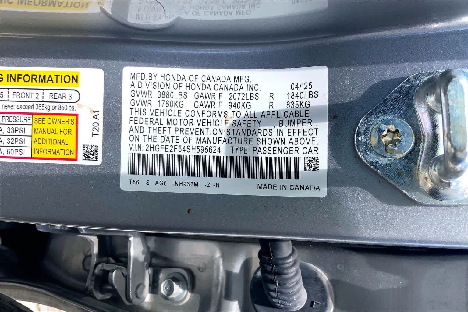 Used 2025 Solar Silver Metallic Honda Sport image 31