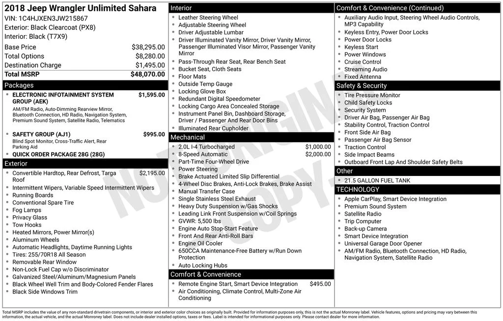 Certified Used 2018 Black Jeep Unlimited Sahara image 10