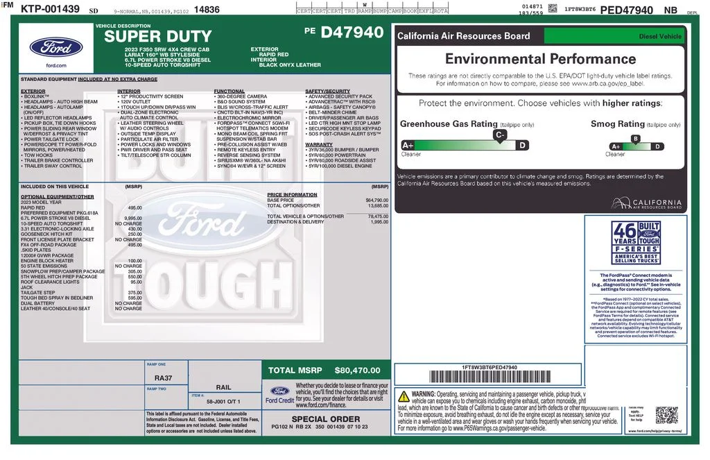 Used 2023 Red Ford Lariat image 4