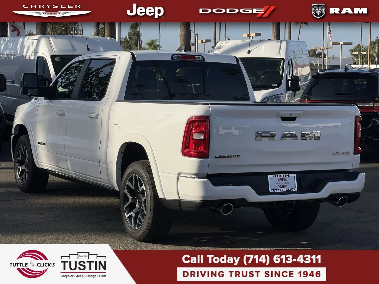 New 2026 Bright White Clear-Coat Exterior Paint RAM Laramie image 10