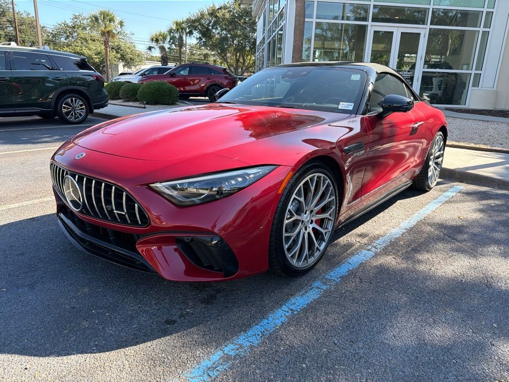 Certified Used 2022 Red Mercedes-AMG SL 55 AMG® image 1
