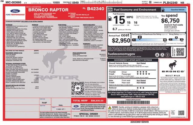 Used 2023 Silver Ford Raptor image 33