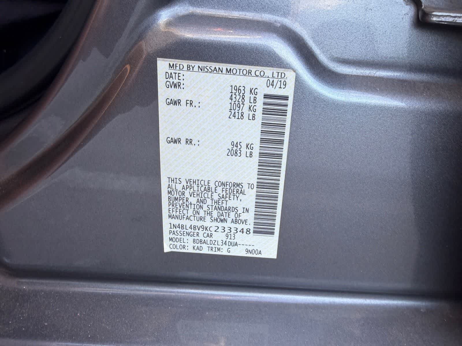 Used 2019 Gun Metallic Nissan 2.5 S image 23