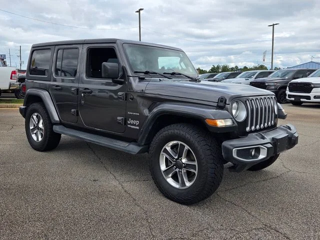 Used 2021 Gray Jeep Unlimited Sahara image 1