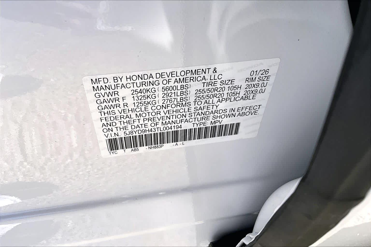Used 2026 Platinum White Pearl Acura w/Technology Package image 21