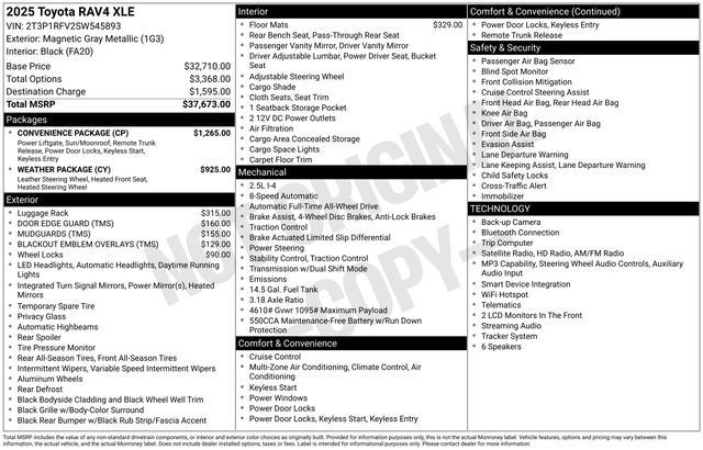 Used 2025 Gray Toyota XLE image 9