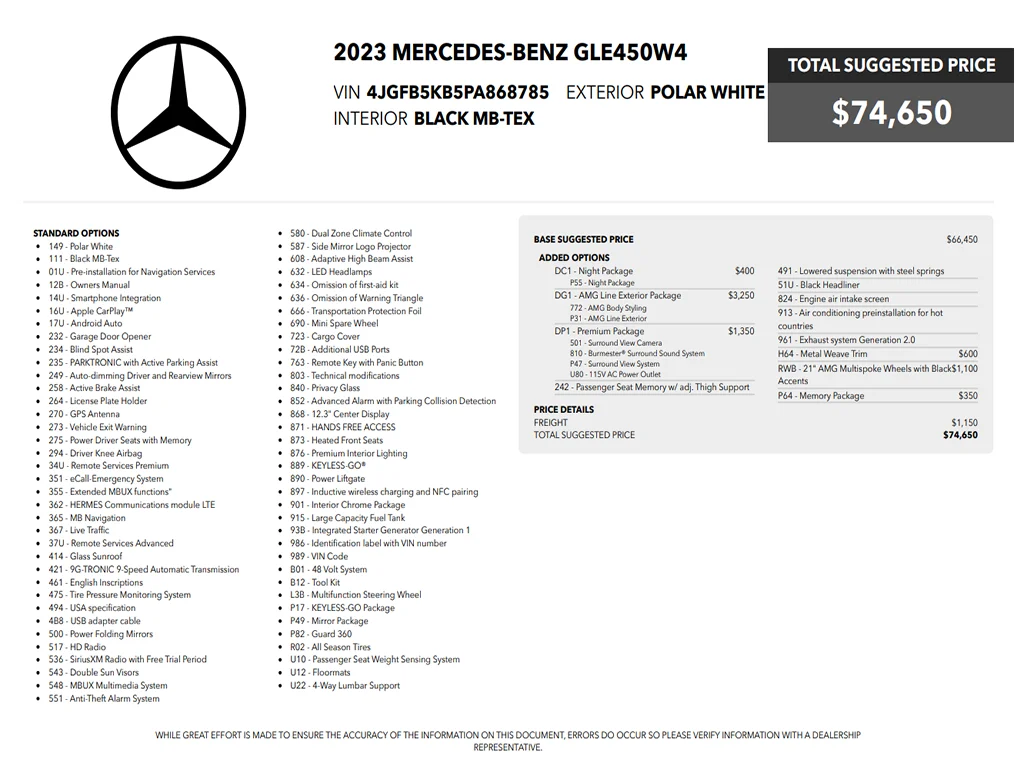 Used 2023 White Mercedes-Benz GLE 450 image 3