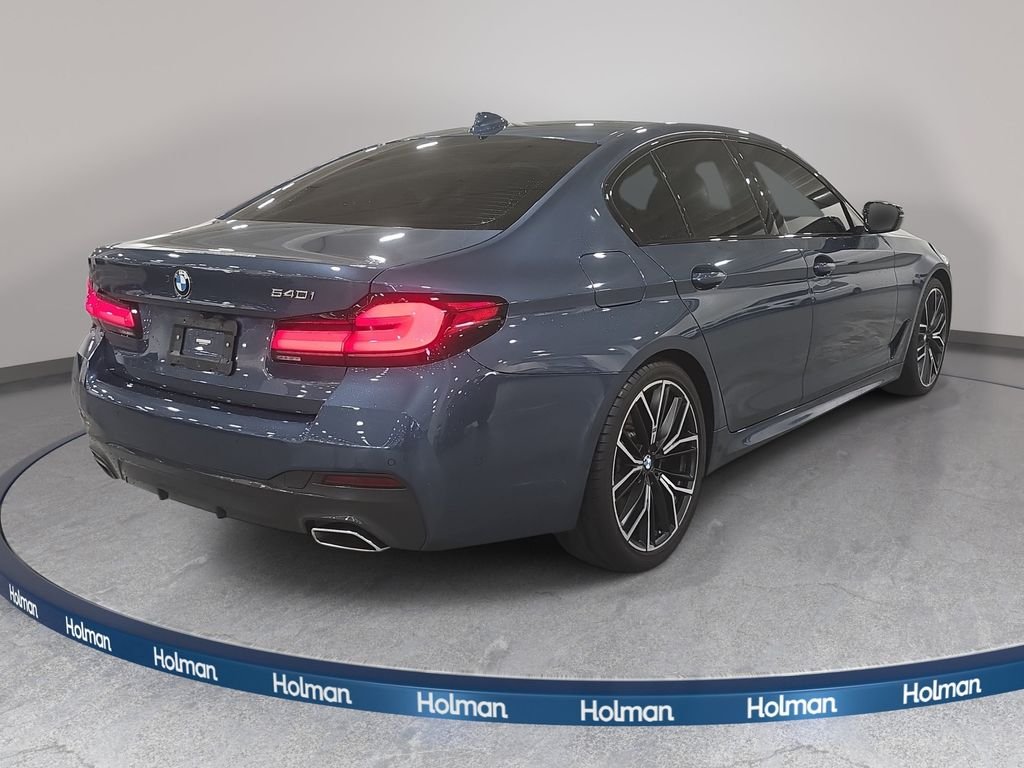 Certified Used 2023 Arctic Race Blue metallic BMW 540i image 5