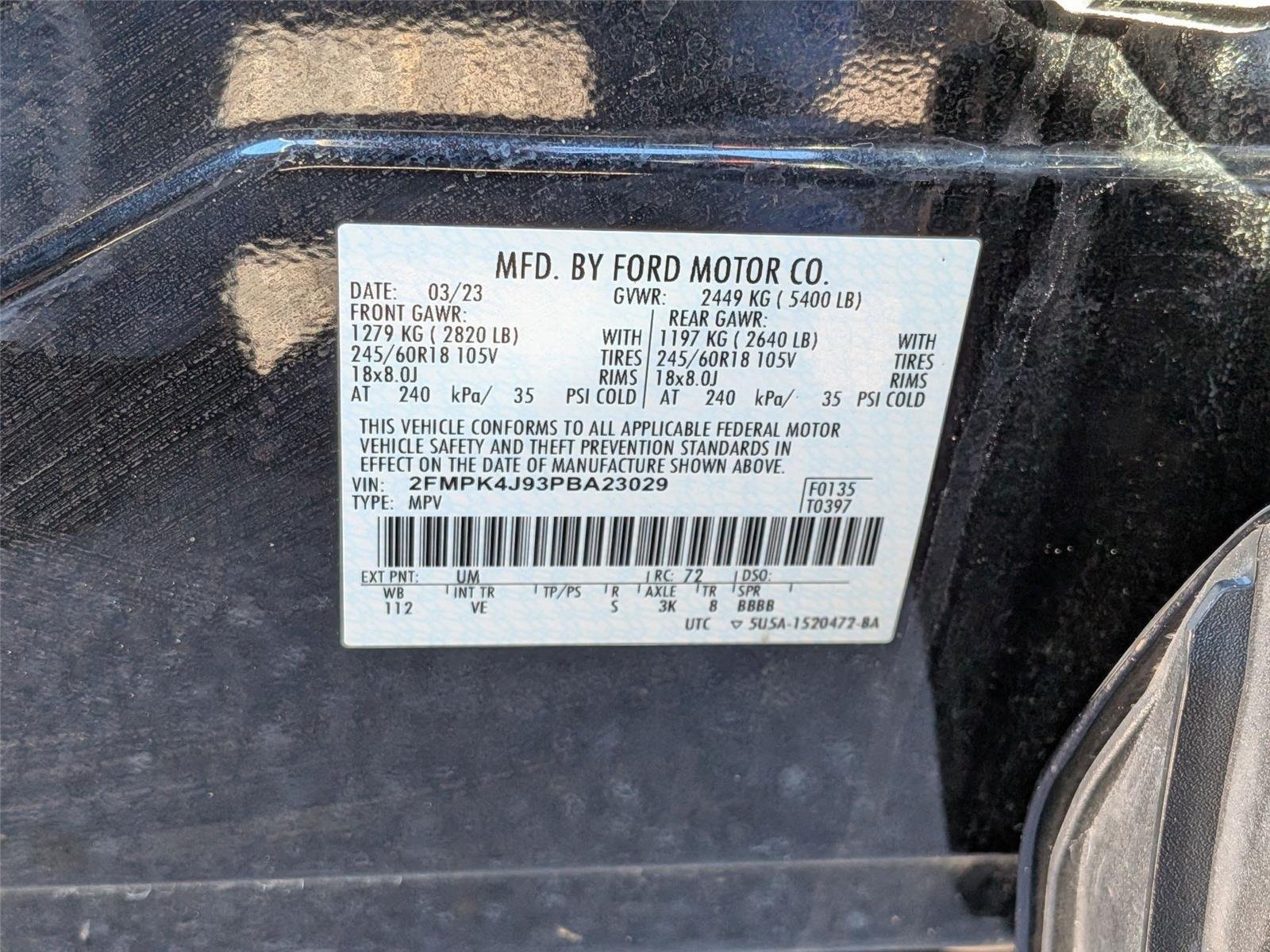 Used 2023 Agate Black Metallic Ford SEL image 39