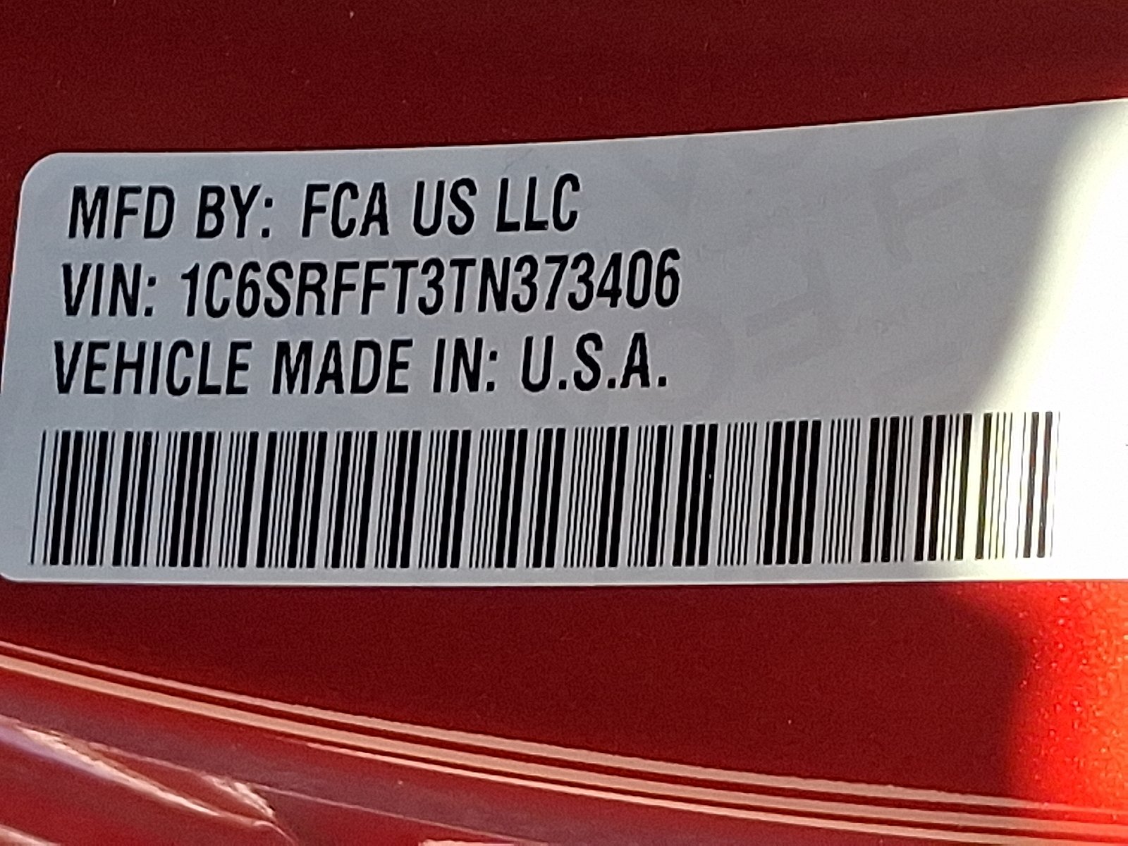 New 2026 Molten Red Pearl-Coat Exterior Paint RAM Big Horn CREW Cab 4x4 5