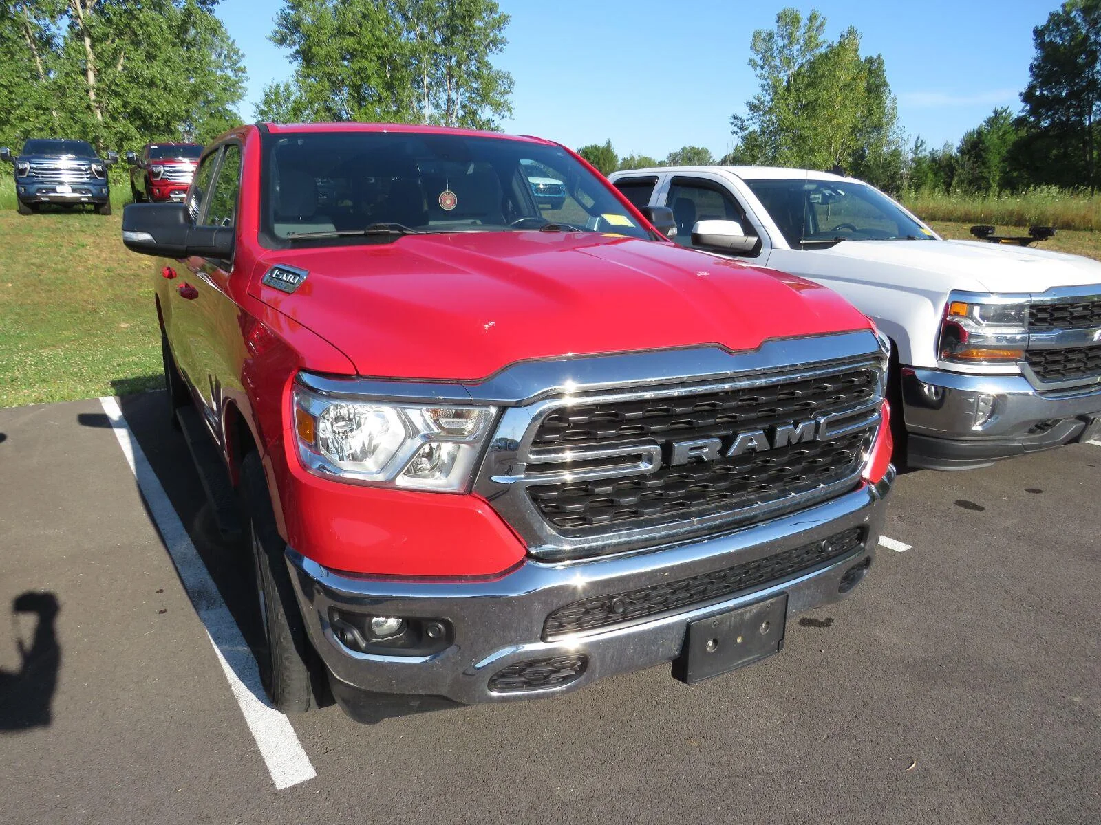 Used 2022 Flame Red Clearcoat Ram Big Horn image 9