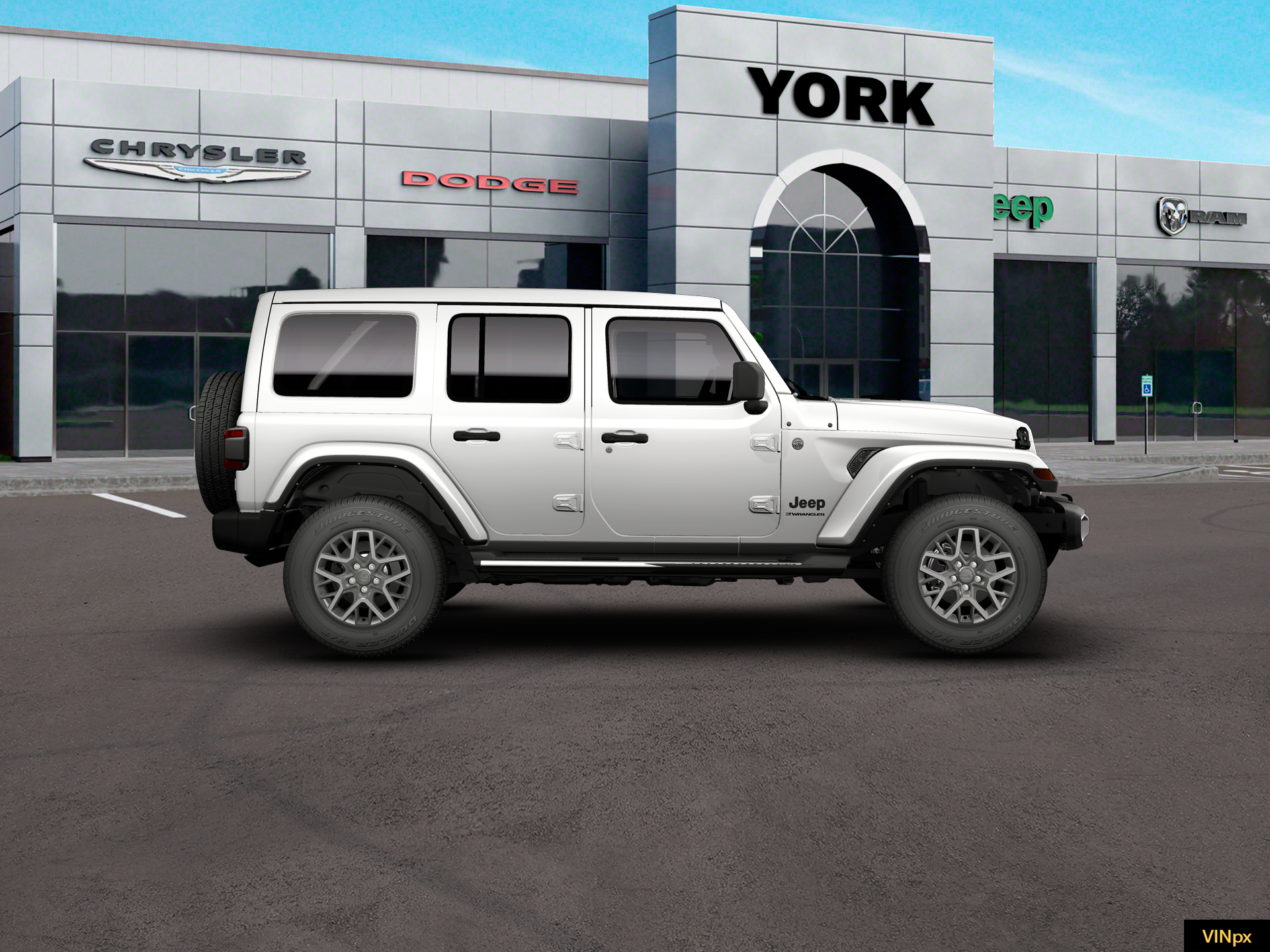 New 2026 Bright White Clear-Coat Exterior Paint Jeep Sahara image 21
