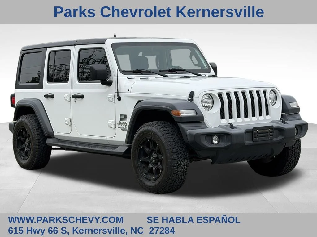 Used 2020 White Jeep Unlimited Sport S image 1
