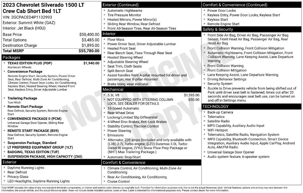 Used 2023 SUMMIT WHITE Chevrolet LT image 41