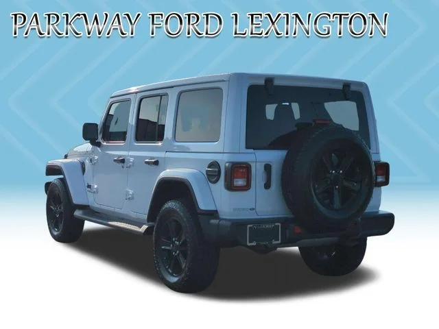 Used 2021 White Jeep Unlimited Sahara Altitude image 3