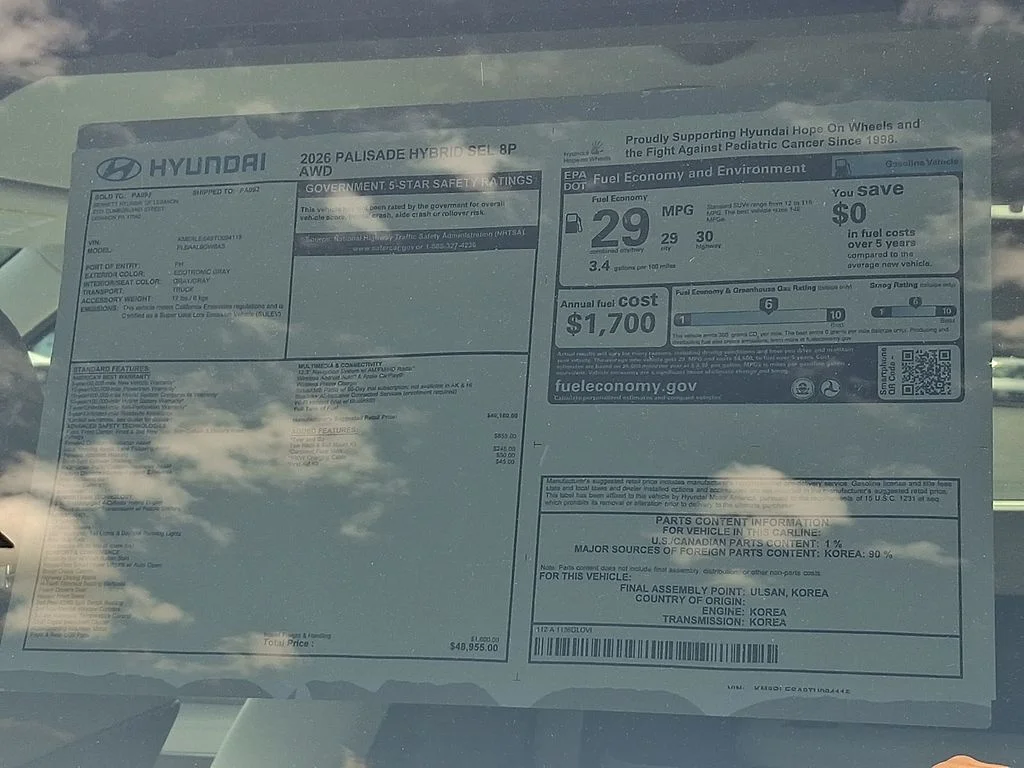 New 2026 Gray Hyundai SEL image 3