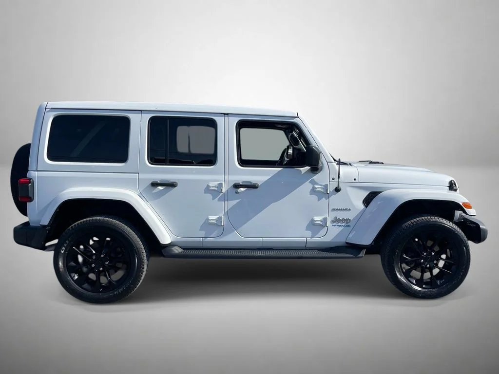 Used 2021 White Jeep Unlimited Sahara 4xe image 2
