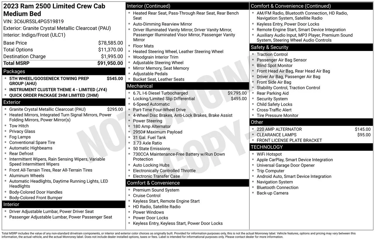 Used 2023 Gray Ram Limited image 40