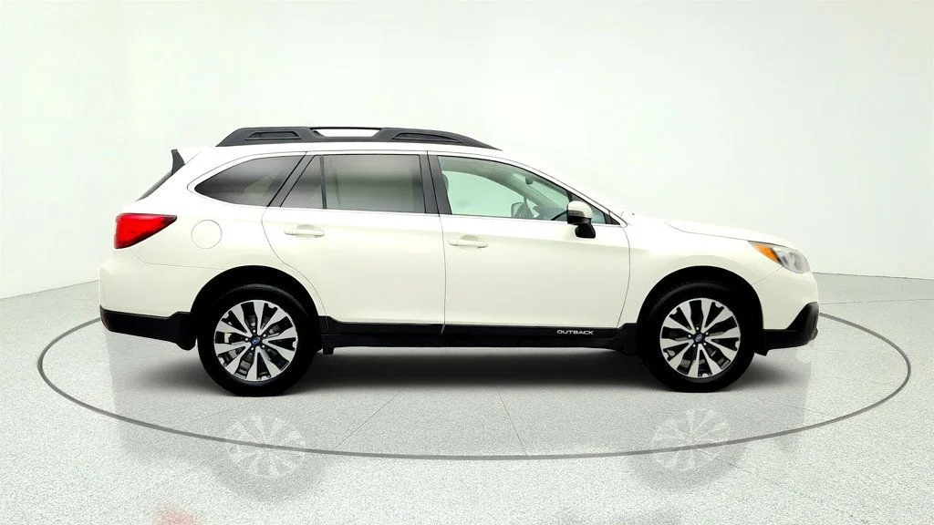 Used 2015 Crystal White Pearl Subaru 4dr Wagon 2.5i Limited PZEV w/ Popular Package #4 image 4
