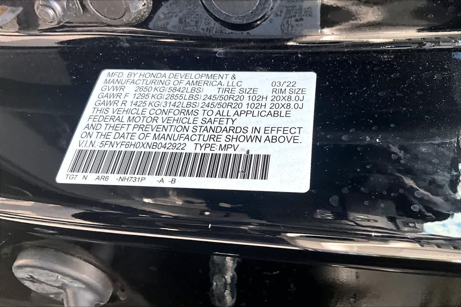 Used 2022 Crystal Black Pearl Honda Elite image 37