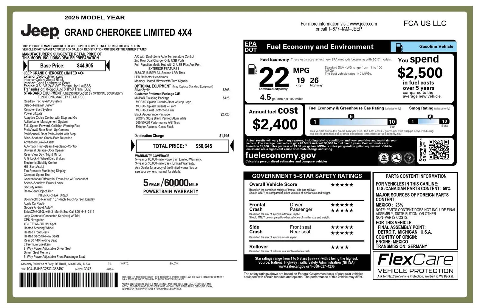 Used 2025 Silver Zynith Jeep Limited image 29