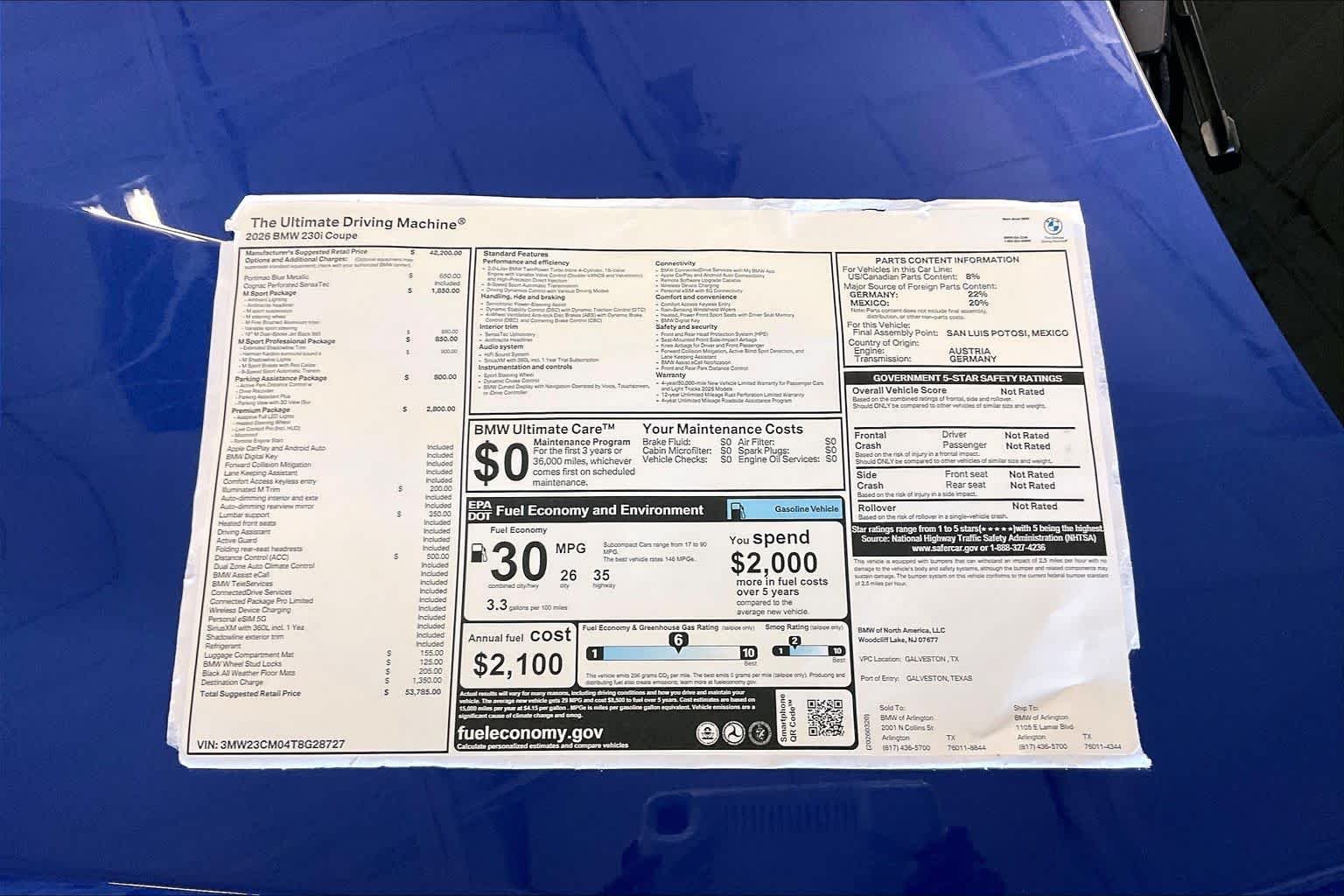 New 2026 Portimao Blue Metallic BMW 230i image 19