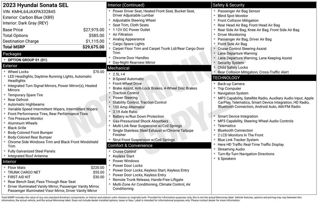 Used 2023 Blue Hyundai SEL image 17