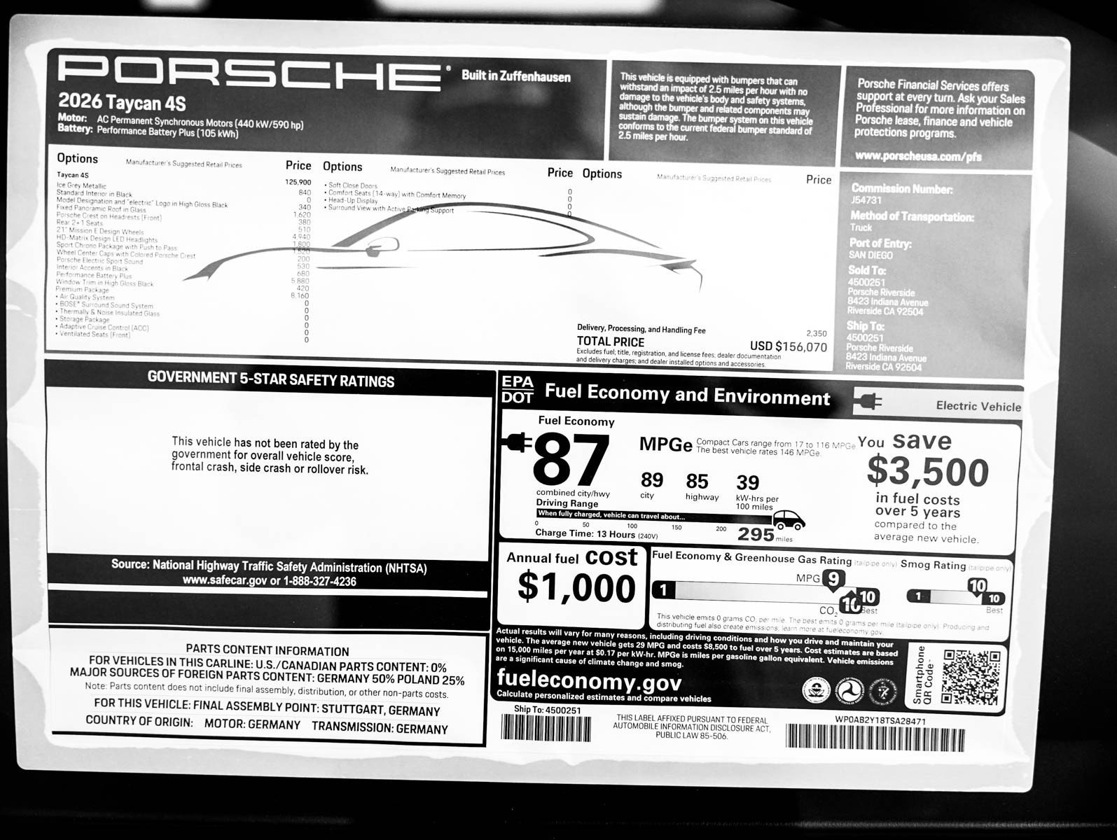 New 2026 ICE GREY Porsche 4S image 28