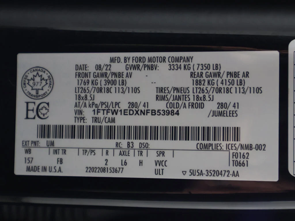 Used 2022 Agate Black Metallic Ford XLT image 57