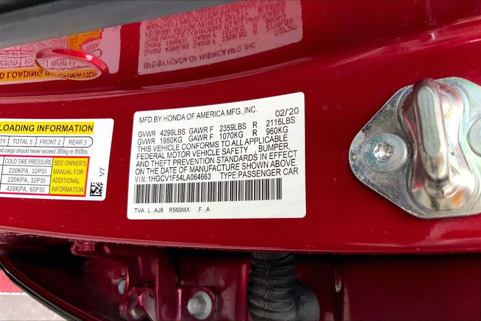 Used 2020 Radiant Red Metallic Honda EX-L image 30