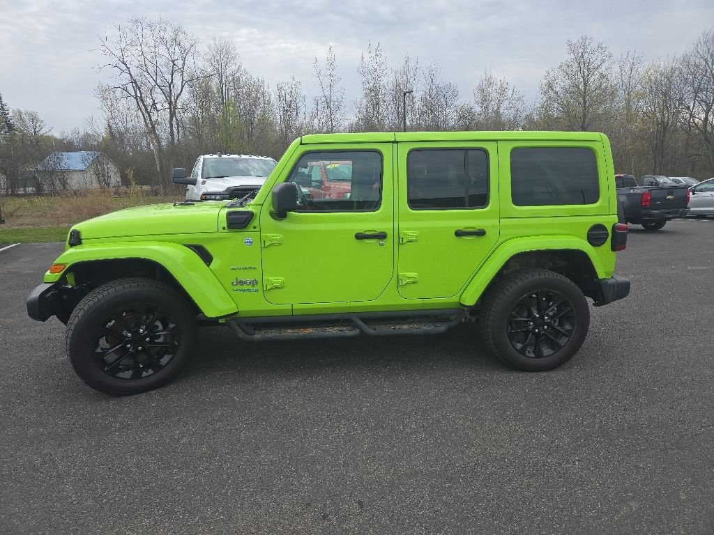 Used 2021 Green Jeep Unlimited Sahara High Altitude 4xe image 4