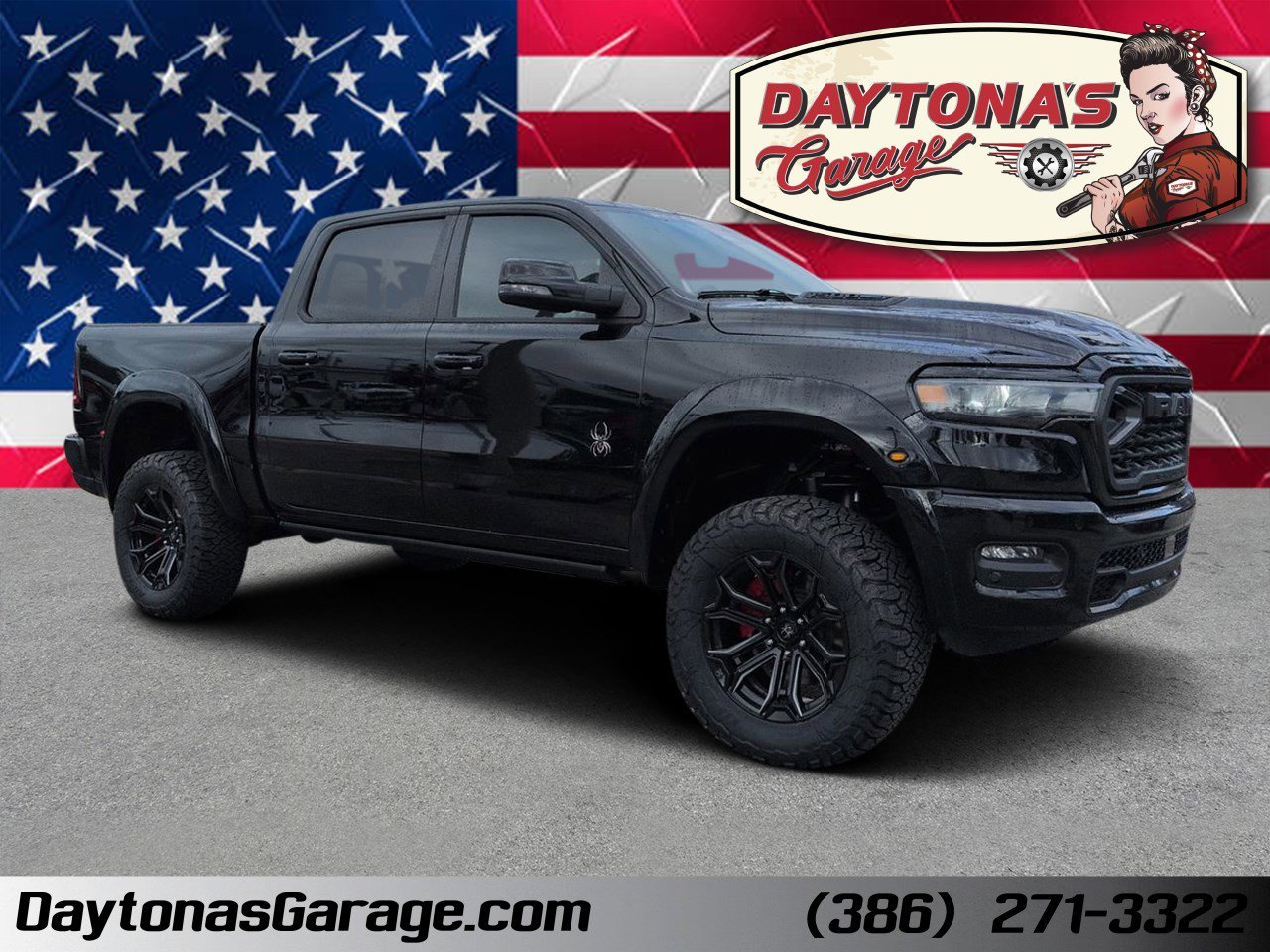 New 2026 Diamond Black Crystal Pearlcoat RAM Big Horn image 1