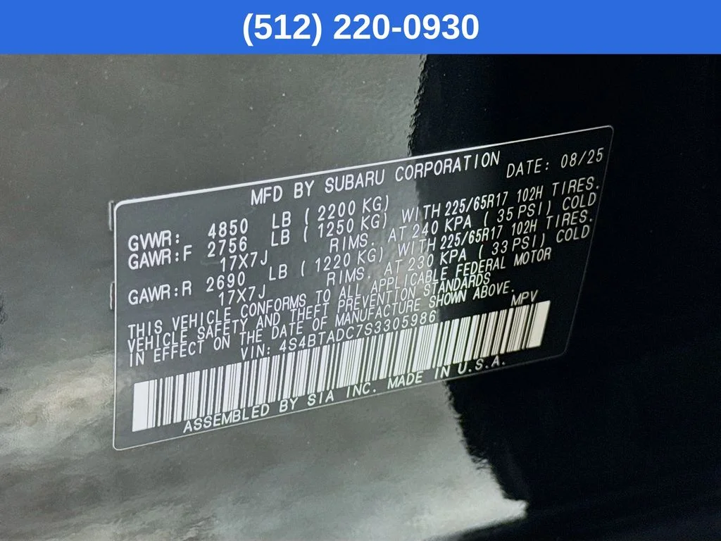 Certified Used 2025 Black Subaru Premium image 40