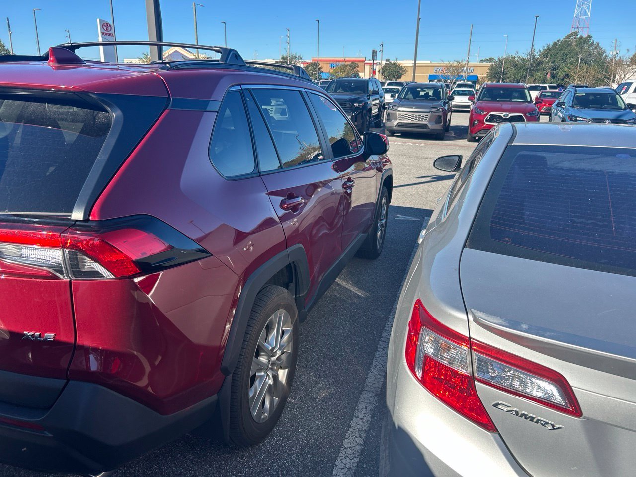 Used 2025 Red Toyota XLE Premium image 4