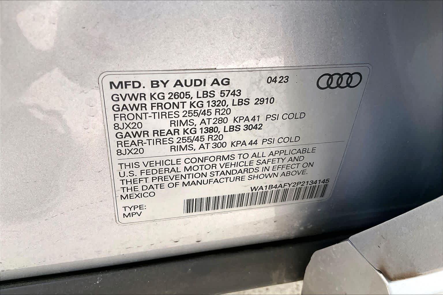 Used 2023 Florett Silver Metallic Audi Premium Plus image 34