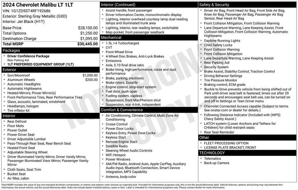 Used 2024 Gray Chevrolet LT image 6