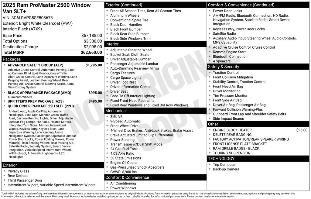 2025 RAM ProMaster Window Van Base - Photo 43